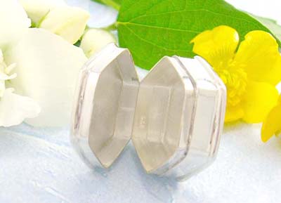Locket pendant jewelry shopping pyramid shape sterling silver pill box dotted pattern design      
