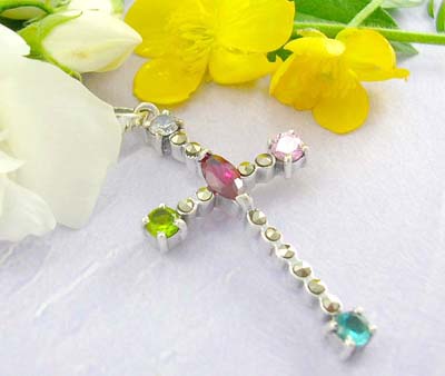 Cz jewelry shopping online cross with assorted cz design with 925 sterling silver pendant