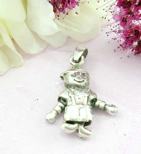 Shopping trendy teen jewelry sterling silver pendant with moveable soldiers          