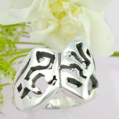 Shopping fashion jewelry sterling silver ring with celtic knot work and special shape design   