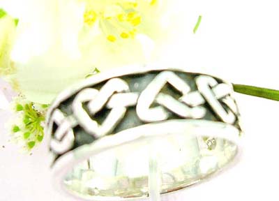 Shopping gift trend jewelry sterling silver ring with heart celtic knot    