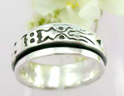  Online man's gift spinners man's wedding band finger ring with tattoo     